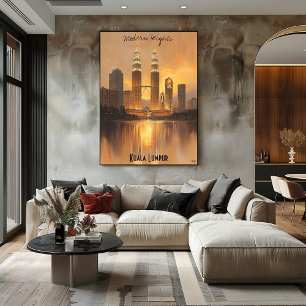 Paisaje urbano minimalista de Kuala Lumpur – Arte 