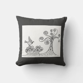 Paisaje y almohada de aves de inspiración griega