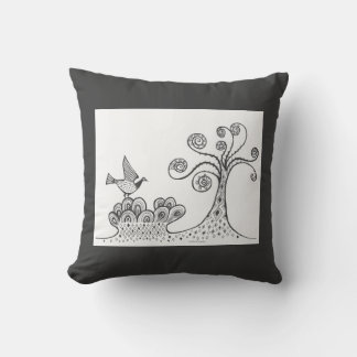 Paisaje y almohada de aves de inspiración griega