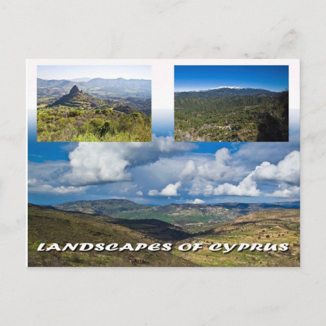 Paisajes de la postal de chipre (Anverso)