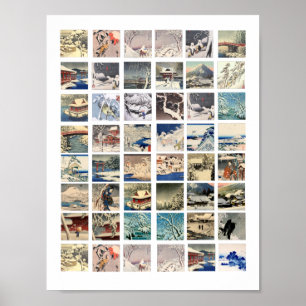 paisajes de nieve cuadros de arte de bloques de ma