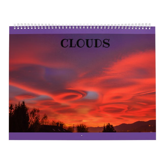 paisajes de nubes en el calendario (Tapa)