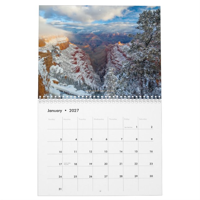 Paisajes del calendario del oeste 2013 (Jan 2027)
