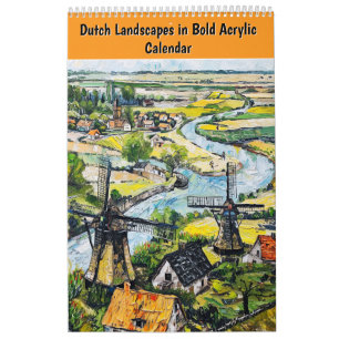 Paisajes holandeses en acrílico audaz - Calendario