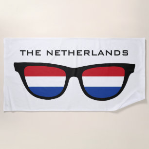 PAÍSES BAJOS Sombras toalla de playa de texto pers