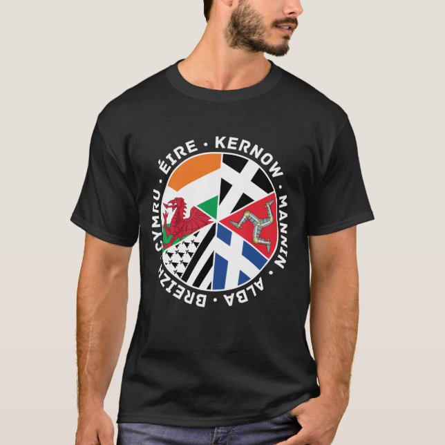 Países celtas exhiben camiseta de té masculina (Anverso)