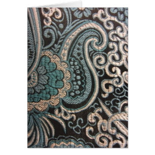 Paisley Brocade Azul y Plata