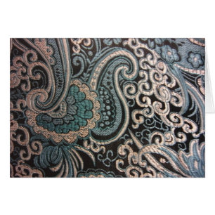 Paisley Brocade Azul y Plata