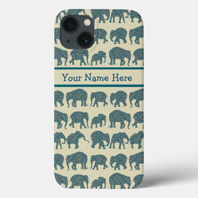 Paisley Elephants Beige iPhone 6 Xtreme Funda (Reverso)