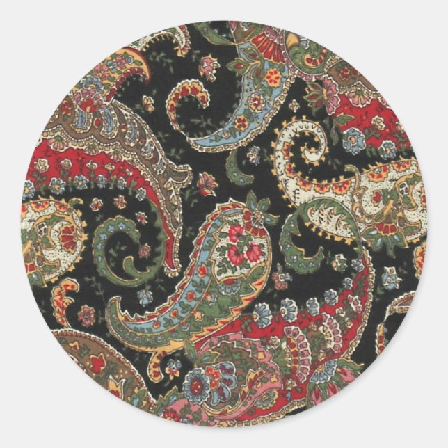 Paisley Fractal Pegatina (Anverso)
