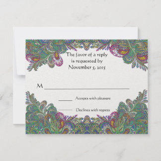 Paisley Peacock Colors RSVP