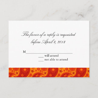 Paisley Starfish - Tarjeta de respuesta de verano