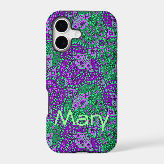 Paisley verde y púrpura