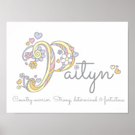 Paityn monograma chicas de arte nombre y significa