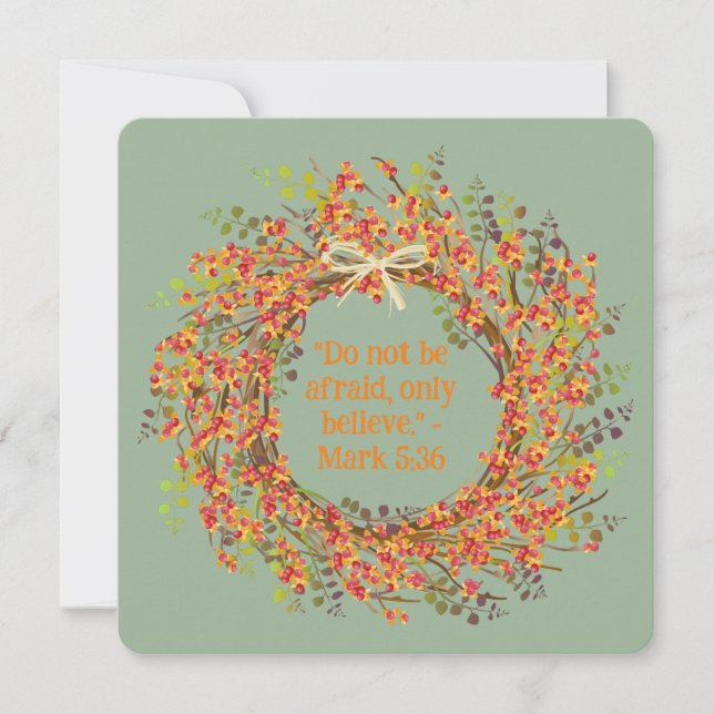 Paja Boho Floral Wreath Religion Blank (Anverso)