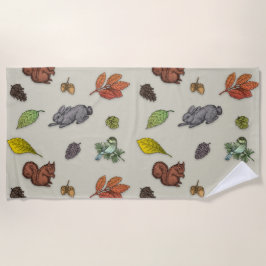 Pajarera roja moderna | Toalla de playa