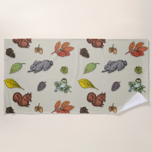 Pajarera roja moderna | Toalla de playa (Anverso)