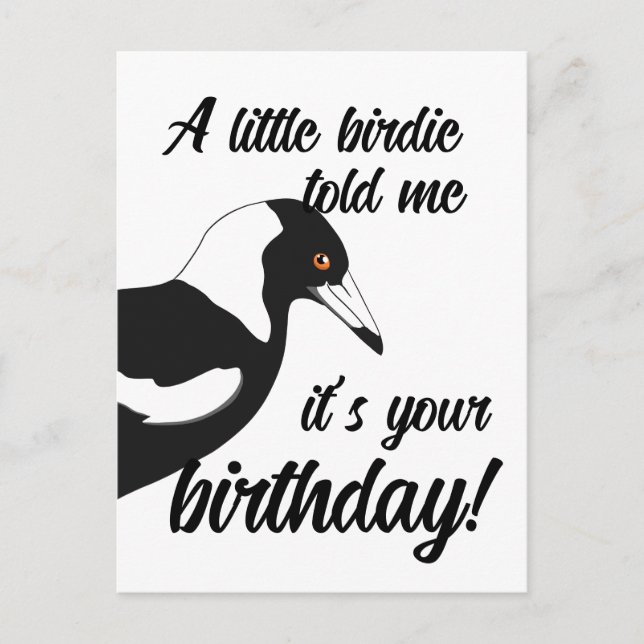 Pajarito me dijo que es tu postal de cumpleaños (Anverso)