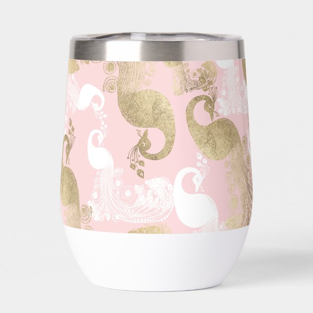 Pajarito real de oro blanco rosado de Rubor (Trasero)