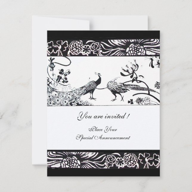 PAJARITOS DE AMOR DE BODAS, INVITACIONES FLORALES  (Anverso)