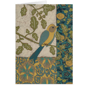 Pájaro azul amarillo y Verde azulado encaramado en