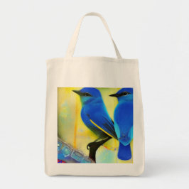 Pájaro azul de la felicidad en la bolsa