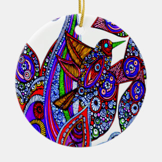 Pájaro Azul De Ornamento Blanco Paraíso