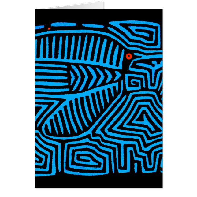 Pájaro Azul Kuna Indio (Frente)