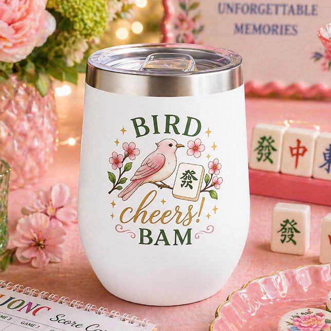 Pájaro Bam Mahjong Floral Elegante (Subido por el creador)