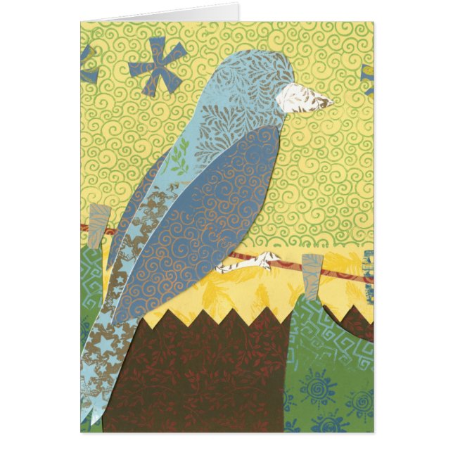 Pájaro colorido en un cable (Frente)