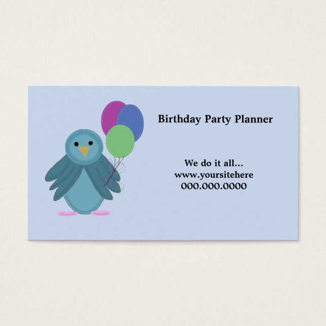 Pájaro con Globos - Planificador de Fiestas de Cum (Frente)