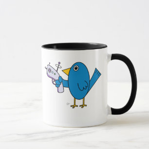 Pájaro con Raygun - taza