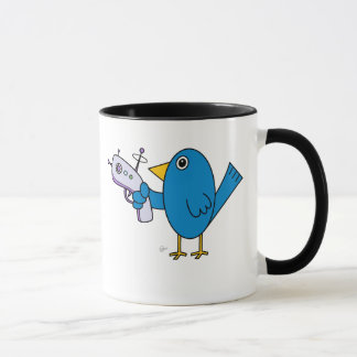Pájaro con Raygun - taza