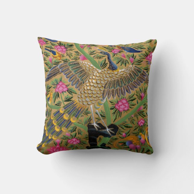 Pájaro con un Cojín decorativo de cien ojos (Anverso)