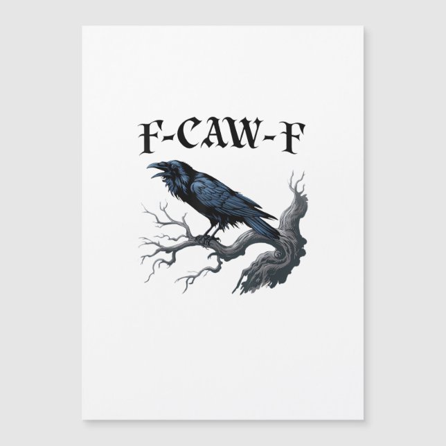 Pájaro Cuervo Divertido F-Caw-F (Anverso)