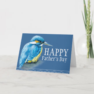 Pájaro de arte fino kingfisher tarjeta del Día del