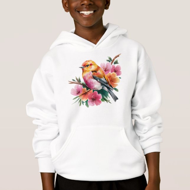 Pájaro de flor rosa (Anverso)