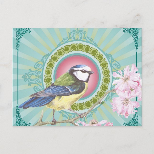 Pájaro de moda... postal (Anverso)