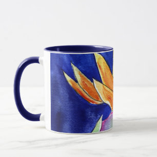 Pájaro de Paraíso Flor Pintura de tazas o tazas