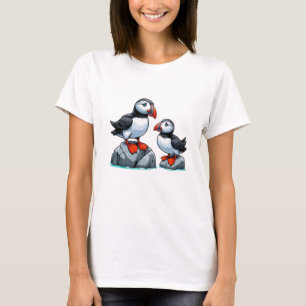 Pájaro de Puffin Camiseta Básica para mujeres