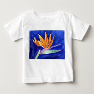 Pájaro del paraíso Flor pintando camiseta de arte