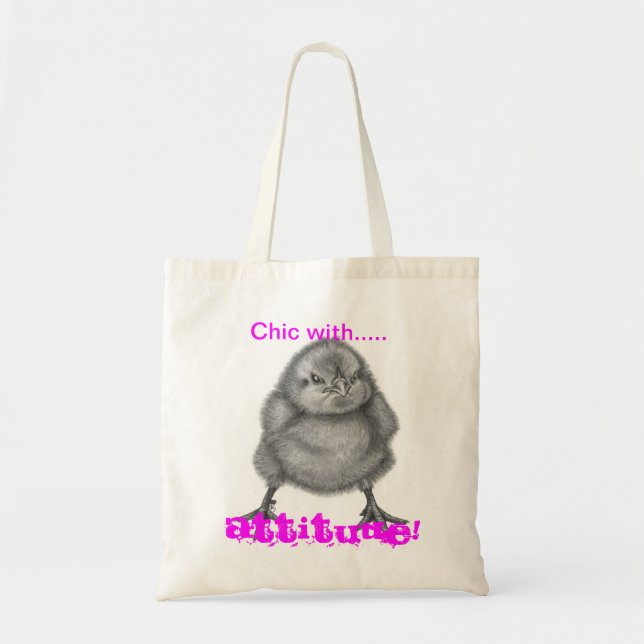 Pájaro del polluelo con el bolso de la actitud (Frente)