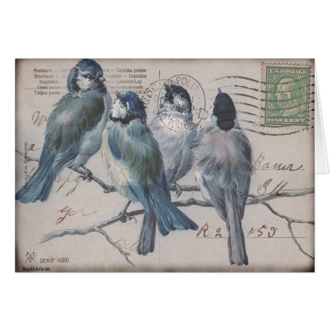 Pájaro del vintage (Anverso (Horizontal))