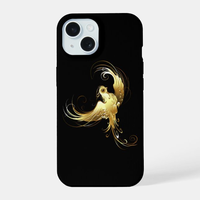 Pájaro Dorado sobre Fondo Negro (Reverso )