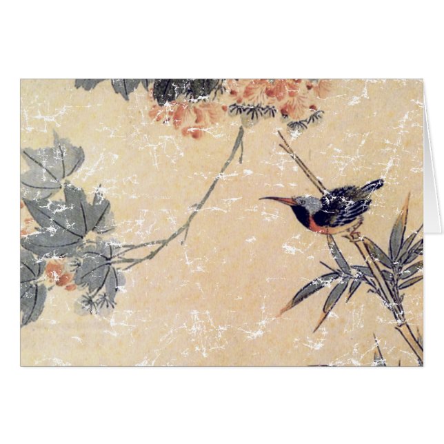 Pájaro en Bambú (Anverso (Horizontal))