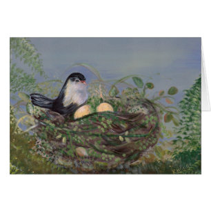 Pájaro en tarjeta de la jerarquía