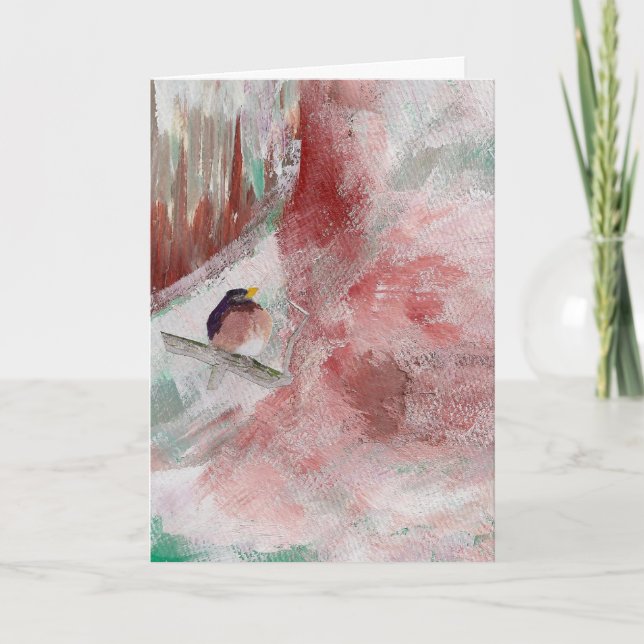 Pájaro estacional de la tarjeta en la rama E6 (Anverso)