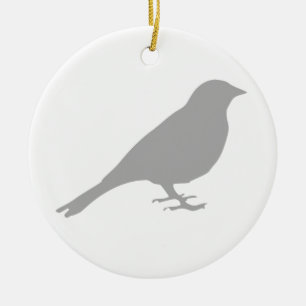 Pájaro gris - de ornamento de círculo