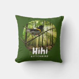 Pájaro hihi en peligro de extinción - almohada de