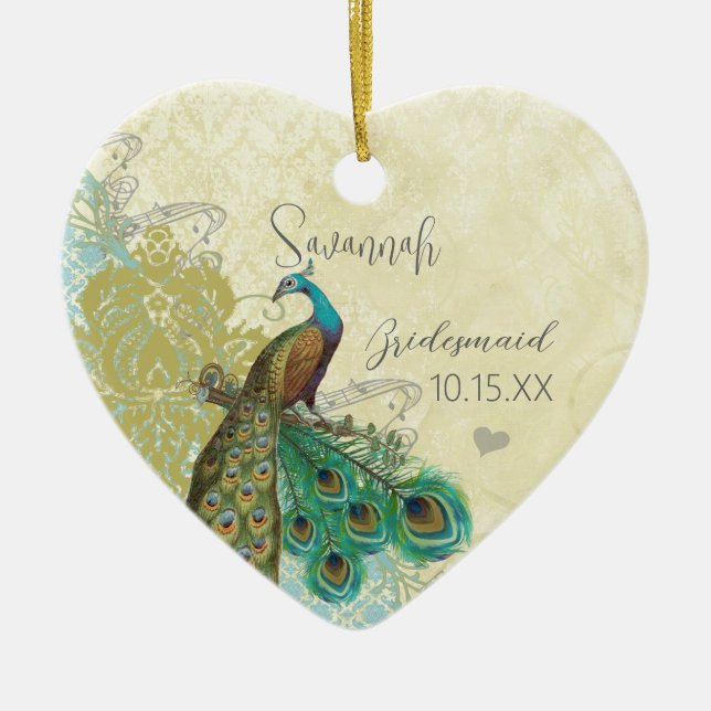 Pájaro marrano de Pájaro de Peacocl con ornamentos (Frente)